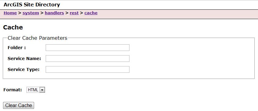 Clear Cache Parameters